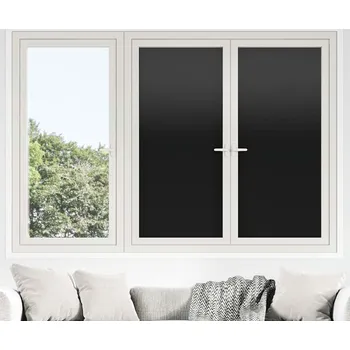 Bytová dekorace vidaXL Okenní fólie 3 ks statické matné černé PVC [3208955]