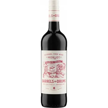 Víno BARRELS & DRUMS MERLOT nealkoholické červené suché víno