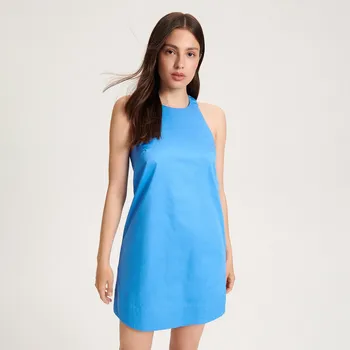 Dámské šaty Reserved - Bavlněné šaty - bleděmodrá - 6140M-05X - 6140M-05X-L