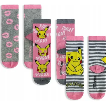 Dívčí ponožky Pokémon Pikachu 3-pack velikost 23/26