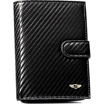 Peněženka PENĚŽENKA PETERSON pravá kůže černá muž s RFID ochranou