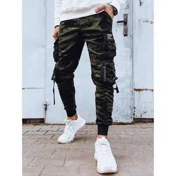 Pánské oblečení Pánské kalhoty kapsáče UX4208 Barva: Khaki, Velikost: 2XL