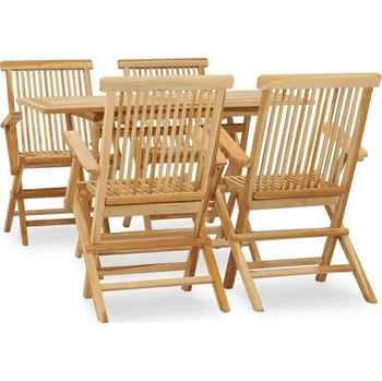 Zahradní sestava vidaXL 5dílný zahradní jídelní set masivní teakové dřevo [44686]