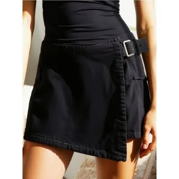 Dámská móda Sinsay - Džínová sukně-šortky - černá - 738DB-99J - 738DB-99J-34