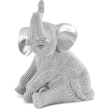 DEKORAČNÍ FIGURKA ELDO 14X12X18 CM STŘÍBRNÁ