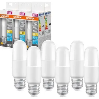 Svítidlo LED žárovka OSRAM s paticí E27, teplá bílá (2700K), tyčinkový tvar, 10 W, ekvivalent 75W žárovky,