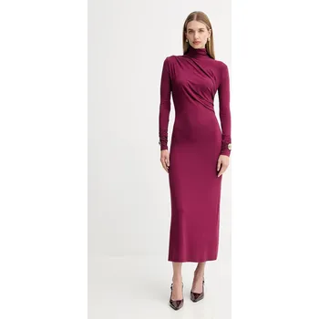 Dámské šaty Šaty Simona Corsellini A25CPAB00601 burgundské 93X, vel. 36