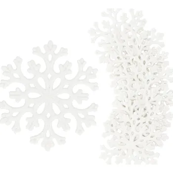 Vánoce Springos CA0717 VÁNOČNÍ OZDŮBKA "VLOČKA" 6 CM 8 KS.