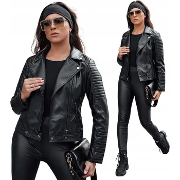 Moto oblečení DÁMSKÁ PŘECHODNÁ BUNDA KOŽENÁ KŘIVÁK ČERNÁ ty4634 - XXL