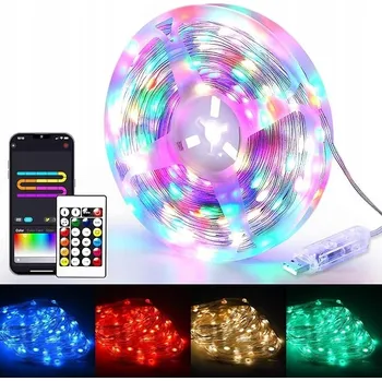 LED osvětlení Sada RGB LED pásků 5M, LED pásky 5050 SMD 270 LED, 12V