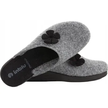 Dámská obuv INBLU CA-116 DÁMSKÉ PANTOFLE Z PU PLSTI SANDÁLE PLST 36 Šedé