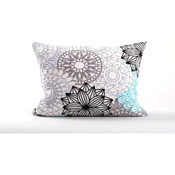 Povlečení Povlak na polštář 60x40 cm - krep - tyrkysové mandaly