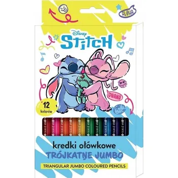 Pastelka Pastelky Trojúhelníkové Jumbo 12 barev Disney | LILO & STITCH