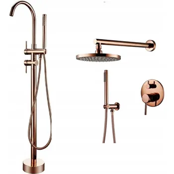 Vodovodní baterie Volně stojící vanová baterie s jednou pákou CHDE, měděná Premium