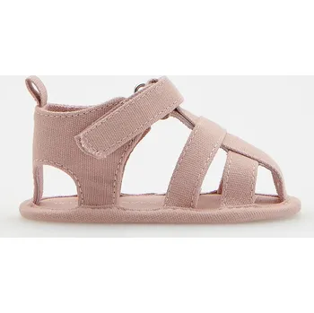 Dětská móda Reserved - Bavlněné sandály - pudrově růžová - 6649U-39X - 6649U-39X-117