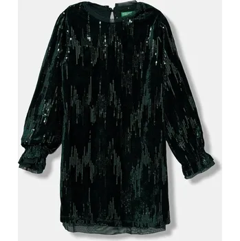 Dívčí oblečení Dívčí šaty United Colors of Benetton 4OZGCV03P.G.Seasonal zelená 79X, vel. 122