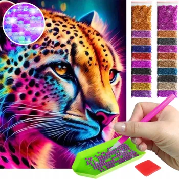 Obraz DIAMANTOVÁ VÝŠIVKA, Diamantové malování, mozaika, zářící diamanty malé diamanty AB