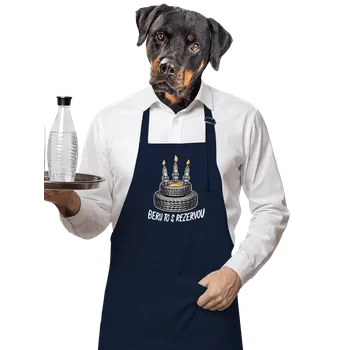 Kuchyňská zástěra Bastard Beru to s rezervou zástěra Navy