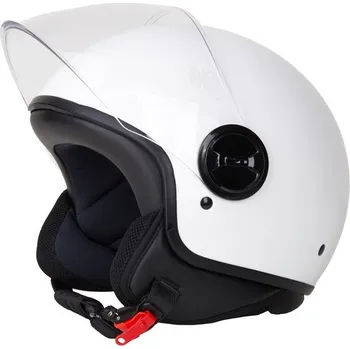 Motodoplněk Přilba RIDERO otevřená bílá vel. S