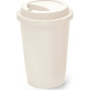 Termohrnek TONALI 450. Opakovaně použitelný kelímek z PP 450 ml - Pastelově Bílá