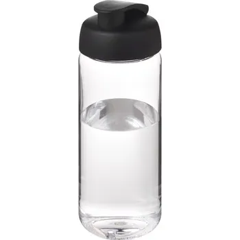 Sportovní lahev H2O Active® Octave Tritan™ o objemu 600 ml s odklápěcím víčkem - Průhledná čirá / Černá