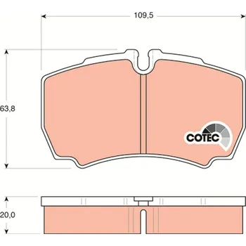 Brzdová destička Sada brzdových destiček, kotoučová brzda LUCAS GDB1535