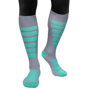 Pánské ponožky SIROKO Snowboardové ponožky Aoraki Crevasse Šedá XL MODRÁ|ŠEDÁ