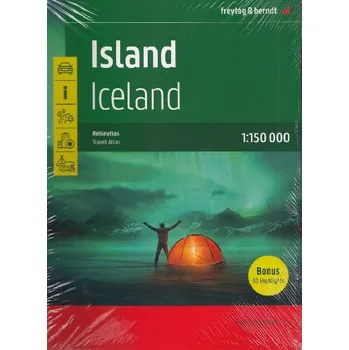 Island: Autoatlas 1:150 000 - Freytag & Berndt [DE/EN] (2023, kroužková)