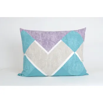 Povlečení JAN peří Povlak na polštář 70x50/70x90 - bavlna - béžovo-tyrkysové obrazce - Povlak na polštář 70x50 cm - bavlna - béžovo-tyrkysové obrazce