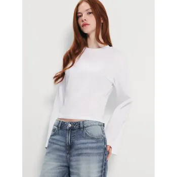 Dámská móda Tričko s&nbsp;dlouhými rukávy - L - House - bílý - 615JL-00X