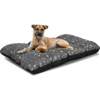 Pelíšek pro psa Pelíšek pro psy PRESTIGE polštář 80x60 cm voděodolný stříbrný kostí