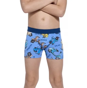 Chlapecké spodní prádlo Chlapecké boxerky Cornette 701/148 Scooter vel. 98/104 modré skútry