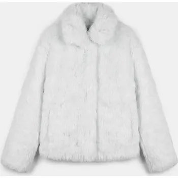 Dámská casual bunda Baťa dámská bunda z ekologického kožíšku Baťa bílé, vel. L