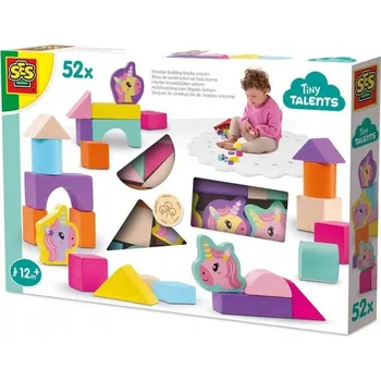 ostatní stavebnice SES CREATIVE Dřevěné stavebnice stavebnice Jednorožec - 52 dílků 13251