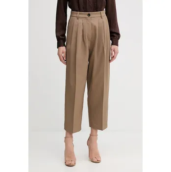 Dámské kalhoty Kalhoty Sisley 4V99LF07S hnědá 84X, vel. 38