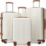 Elegantní 3dílná kufrová sada Kono - Béžovo-hnědá