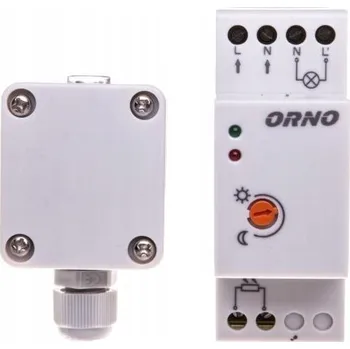Pohybové čidlo Soumrakový senzor na DIN lištu Orno OR-CR-231 IP65 bílý
