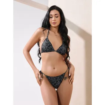 Dámská móda Sinsay - Vzorovaný spodní díl bikin - černá - 803CX-99X - 803CX-99X-L