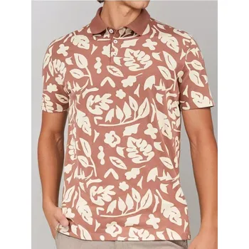 Pánská móda Sinsay - Polokošile s&nbsp;potiskem - karmínová - 7358F-92X - 7358F-92X-S