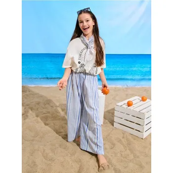 Dívčí kalhoty Sinsay - Kalhoty wide leg - vícebarevná - 969CE-MLC - 969CE-MLC-152