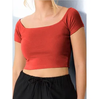 Sinsay - Crop top - korálová - 765BB-32X - 765BB-32X-XS