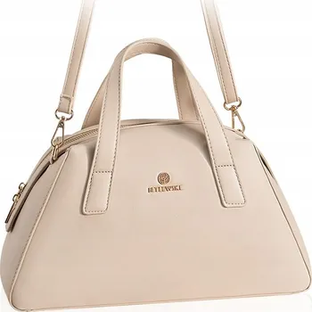 Kabelka Betlewski kabelka kufřík eko kůže béžová