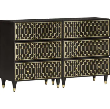 Příborník do zásuvky vidaXL Odkládací skříňky 2 ks 60x33x75 cm masivní mangovníkové dřevo [3206311]