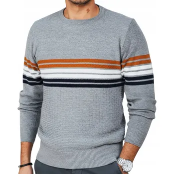 Pánský svetr DStreet svetr WX2324 šedý kulatý velikost XL