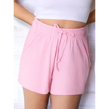 Dámská móda Sinsay - Teplákové kraťasy - pastelová růžová - 4260Z-03X - 4260Z-03X-XS