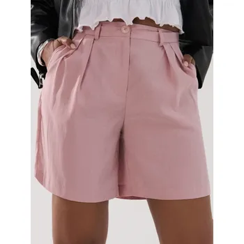 Oblečení a móda Sinsay - Šortky z lyocellu s příměsí lnu - růžová - 110FJ-30X - 110FJ-30X-XS