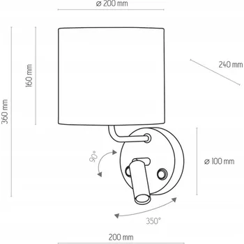 Nástěnné svítidlo Nástěnné svítidlo TK-Lighting bílé E27 60 W