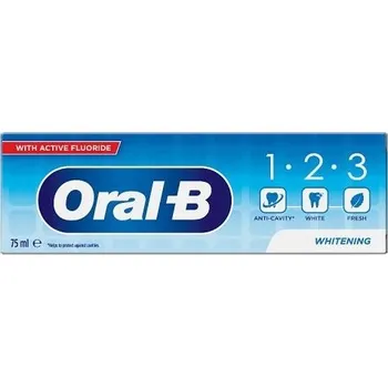 zubní pasta Zubní pasta Oral-B 1-2-3 WHITENING 75 ml bělící s aktivním fluorem