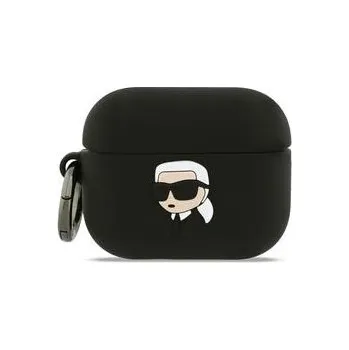 Karl Lagerfeld 3D Logo NFT Karl Head Silikonové Pouzdro pro AirPods Pro 3 Black
