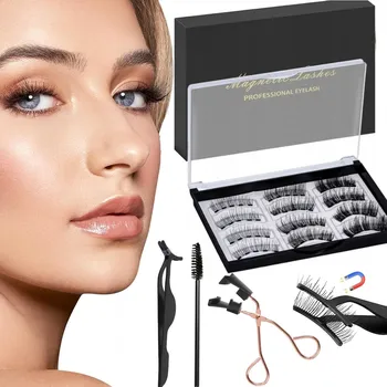 Umělé řasy Magnetické řasy s aplikátorem 12 Ks Přirozený 3D efekt